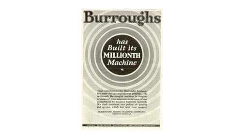 Burroughs Millionth Adding Machine